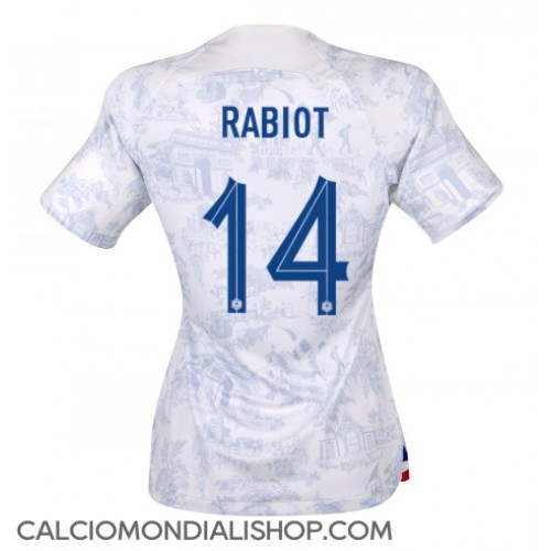 Maglie da calcio Francia Adrien Rabiot #14 Seconda Maglia Femminile Mondiali 2022 Manica Corta